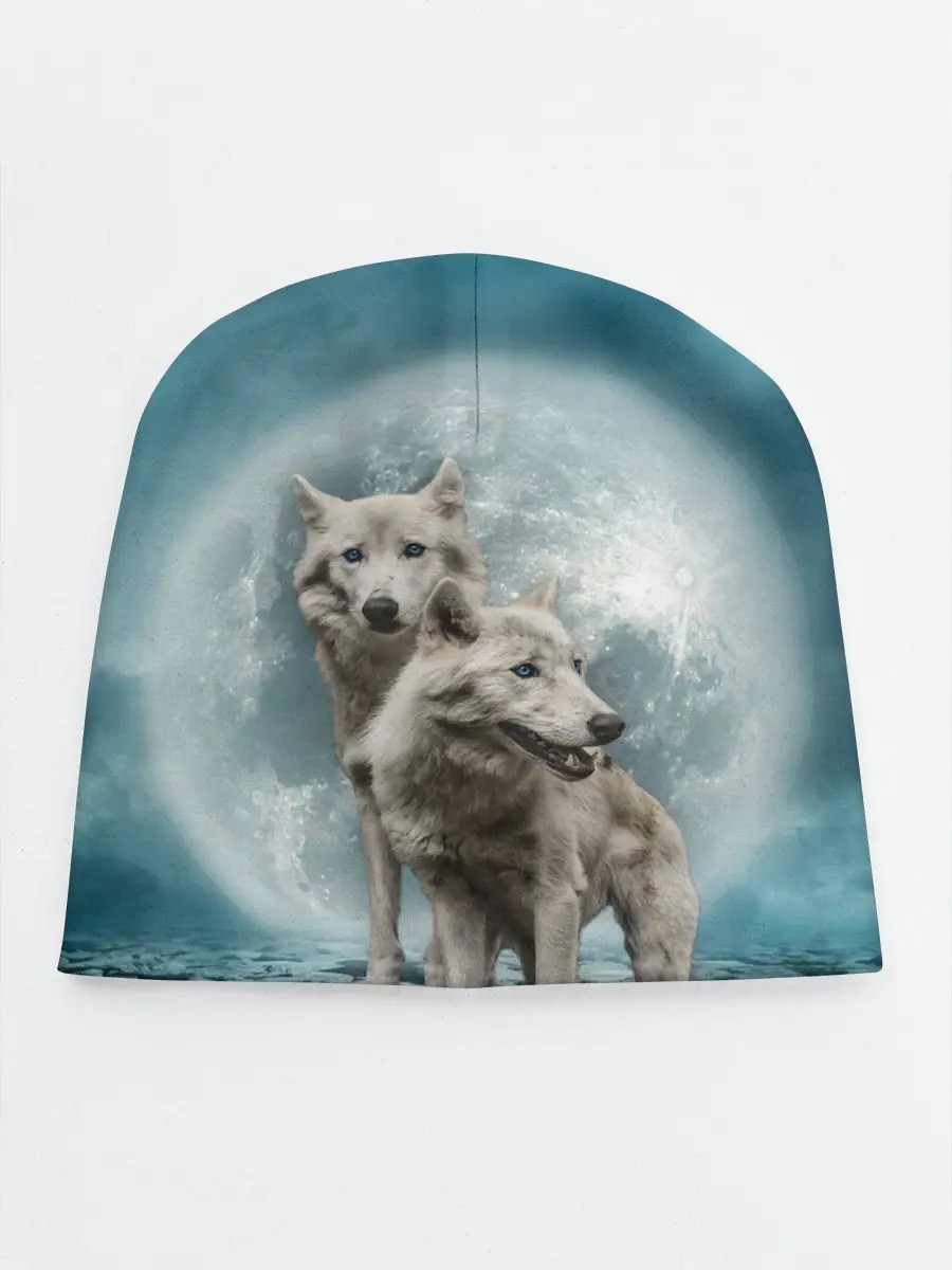 Детская шапка / Волки, пара