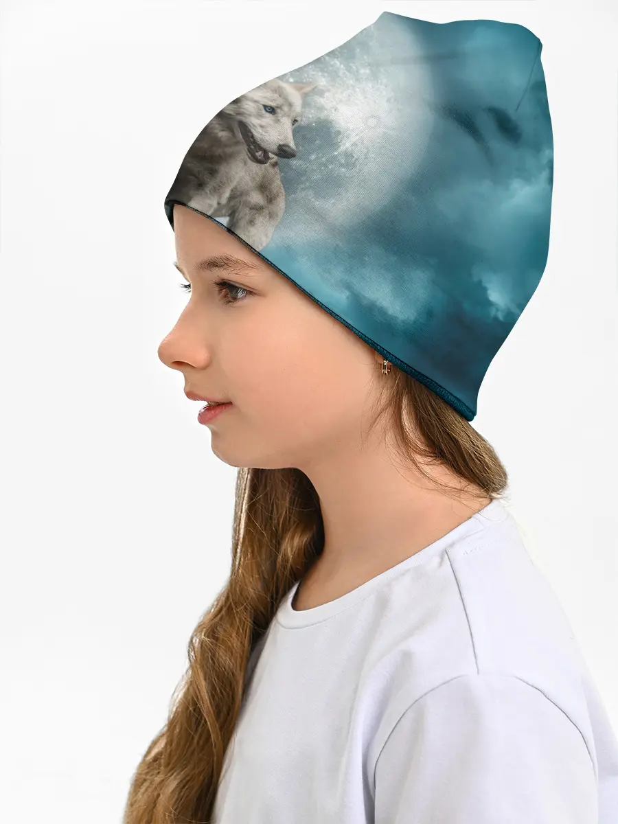 Детская шапка / Волки, пара