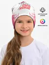 Детская шапка / Лого джоджо розовые брызги