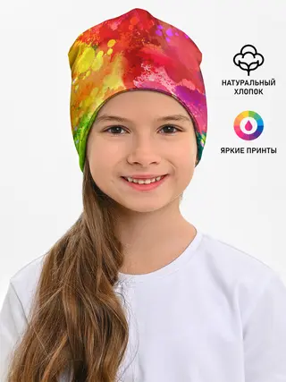 Детская шапка / брызги краски