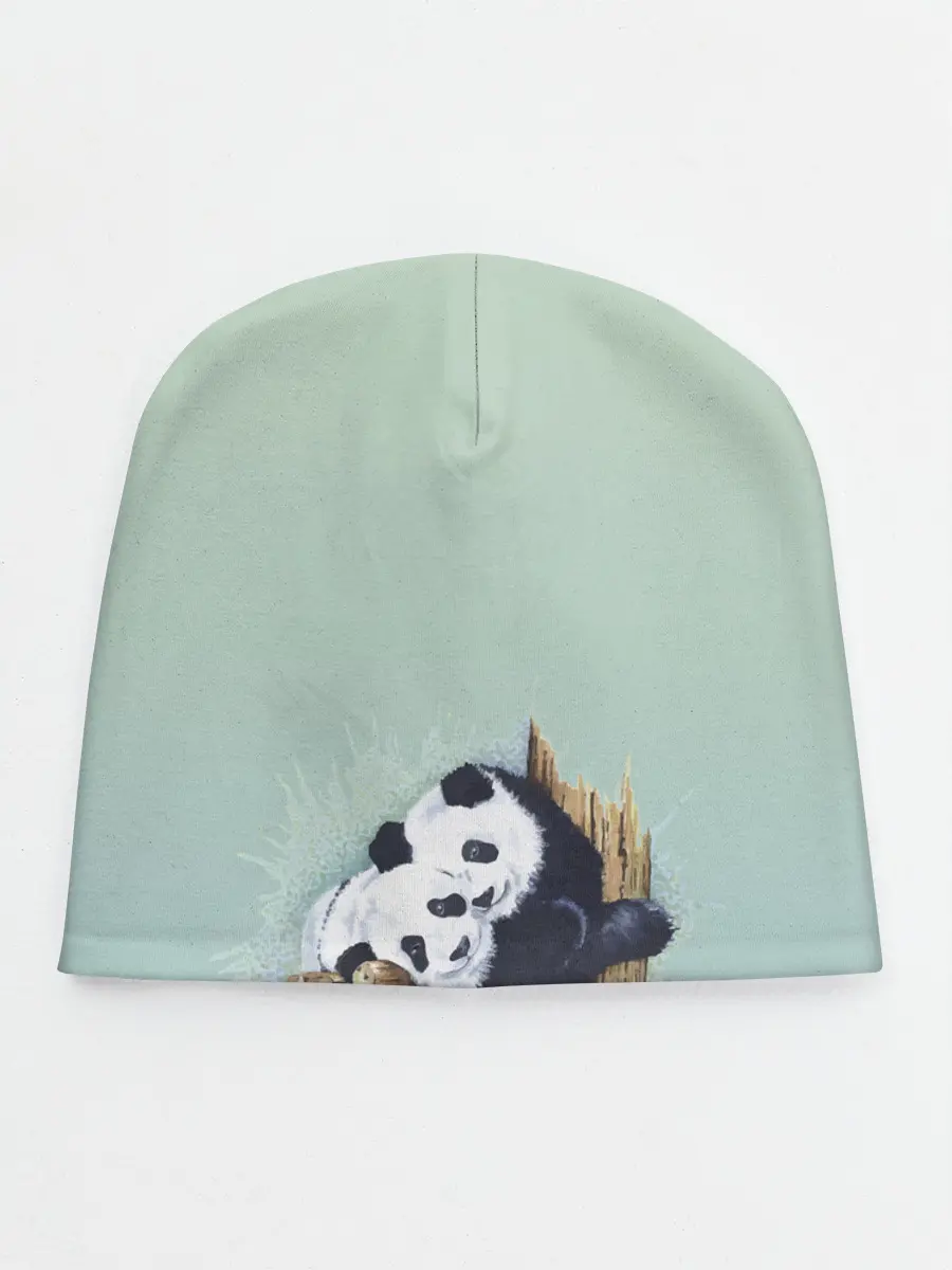 Детская шапка / акварельные панды