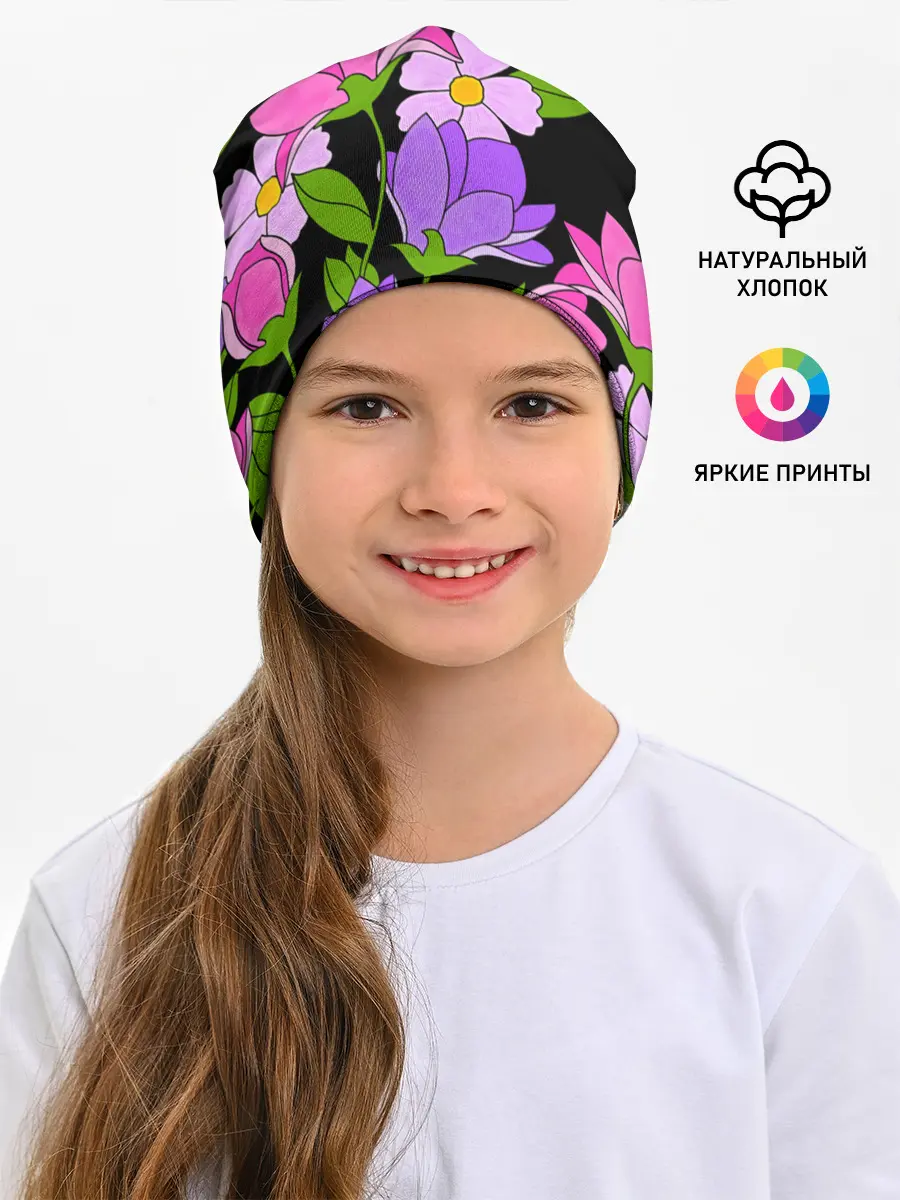 Детская шапка / Ночные цветы