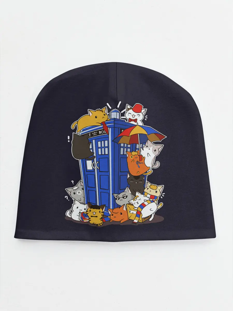 Детская шапка / Кошечки у Телефона