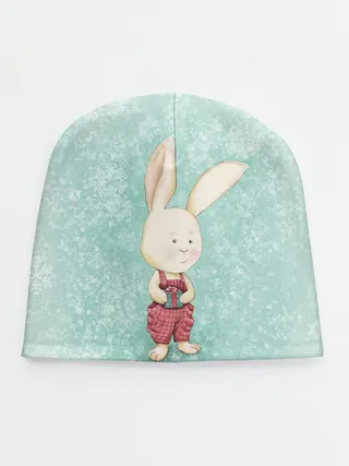 Детская шапка / Зайчик с подарком