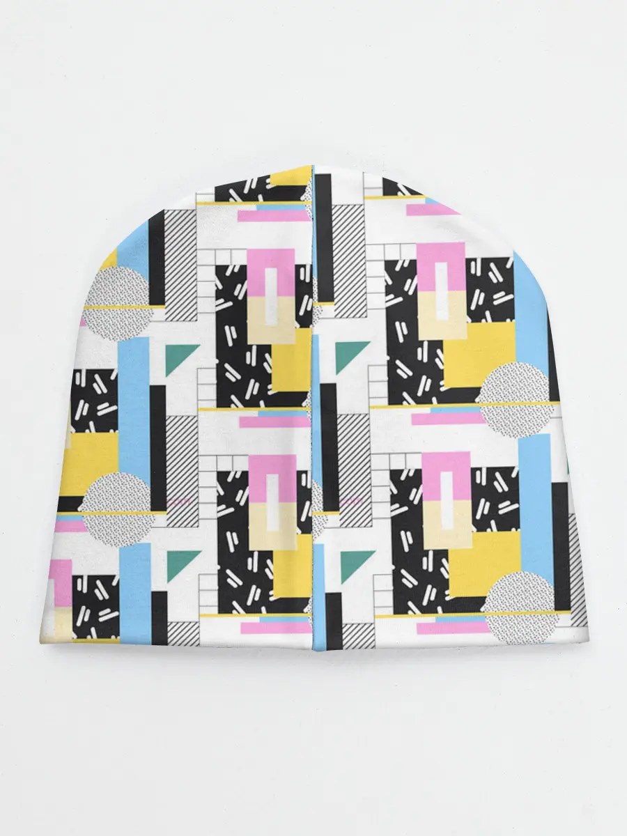 Детская шапка / Memphis style geometry