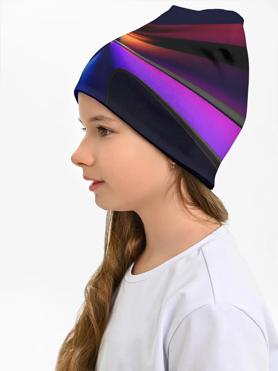 Детская шапка / Красочные светящиеся линии