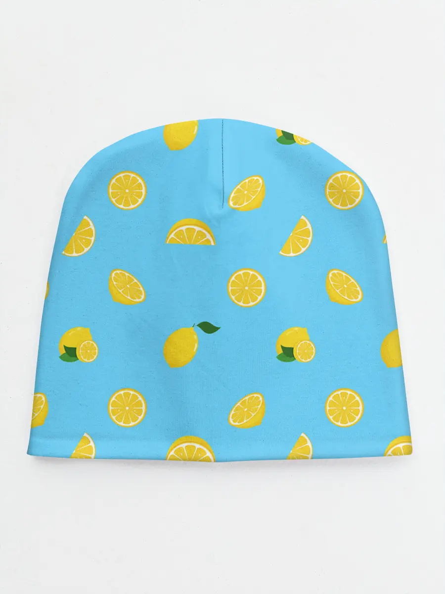 Детская шапка / Лимоны на голубом