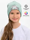 Детская шапка / единорог с бабочками
