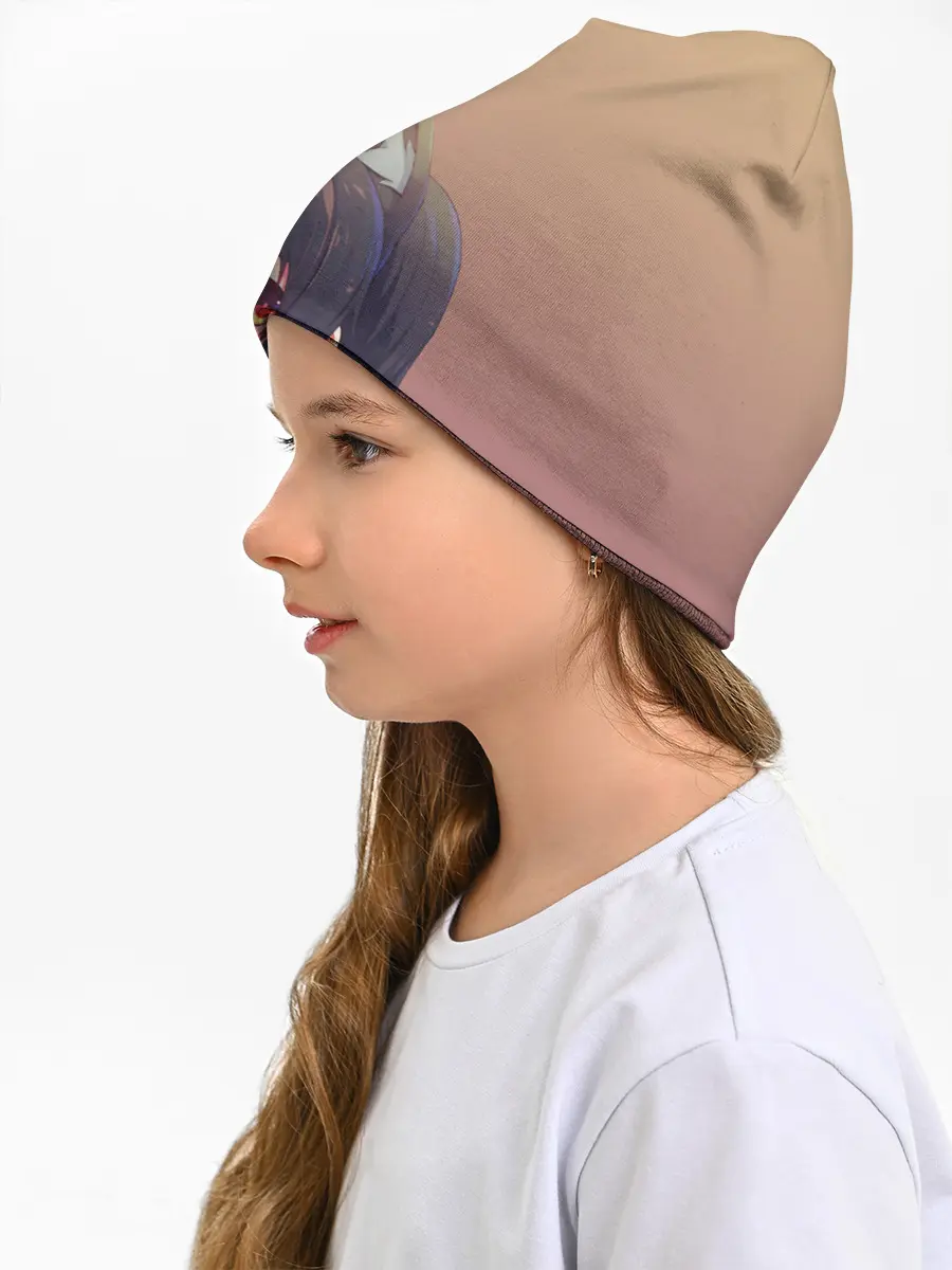 Детская шапка / девочка ушки кофе