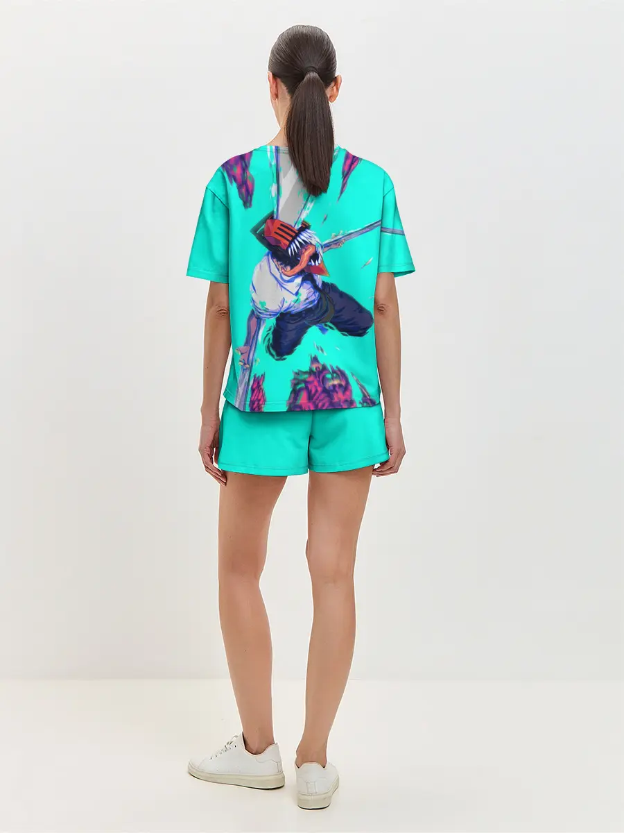 Женская пижама с шортами / ЧЕЛОВЕК БЕНЗОПИЛА ДЕНДЖИ