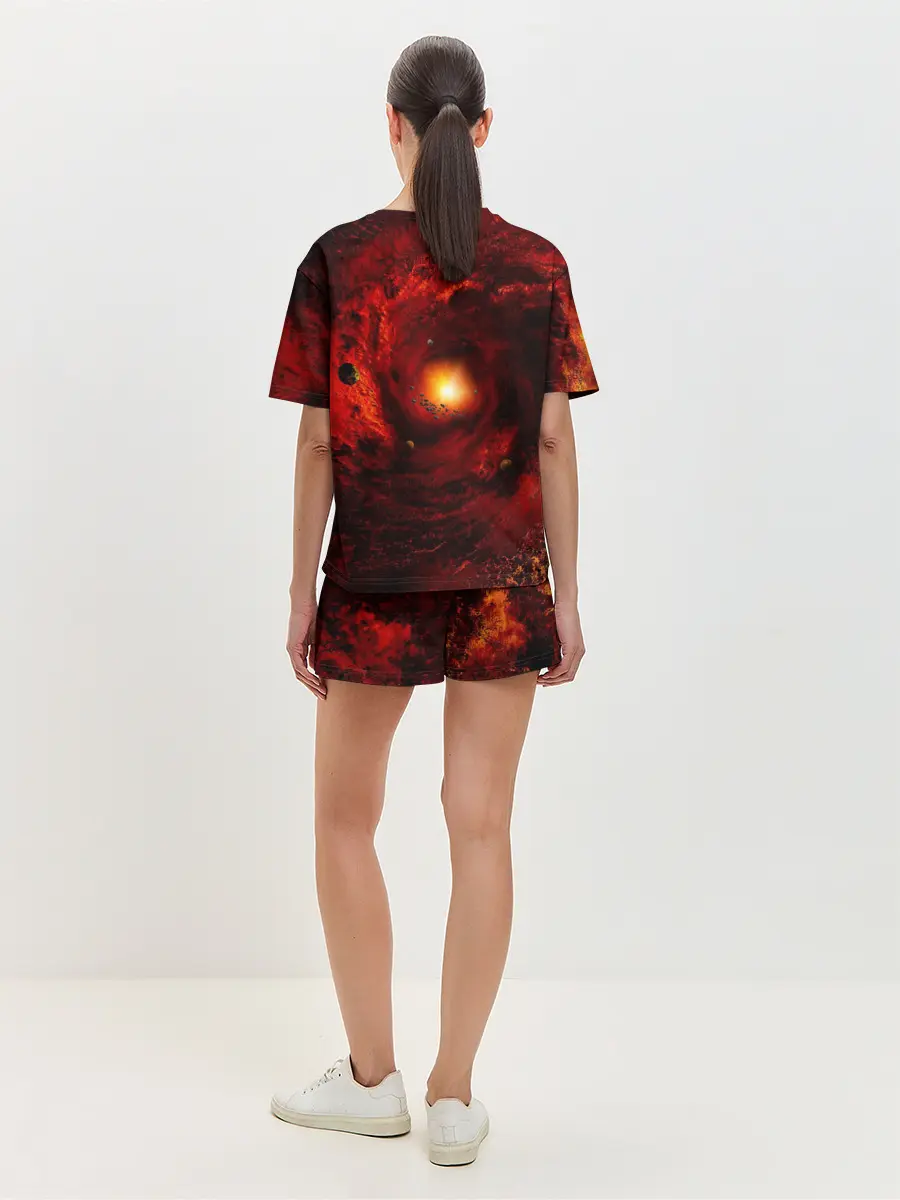 Женская пижама с шортами / КОСМИЧЕСКИЙ ВИХРЬ