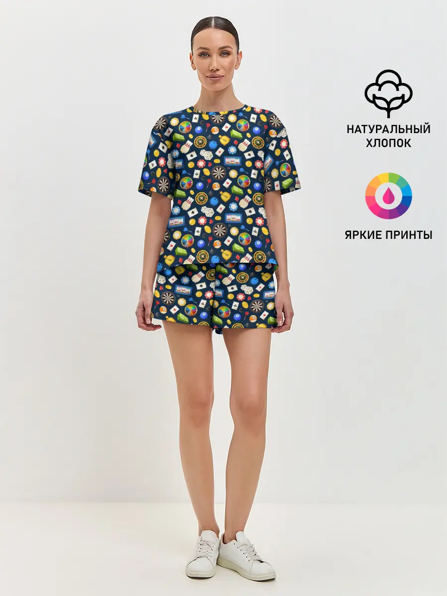 Женская пижама с шортами / Разные Игры