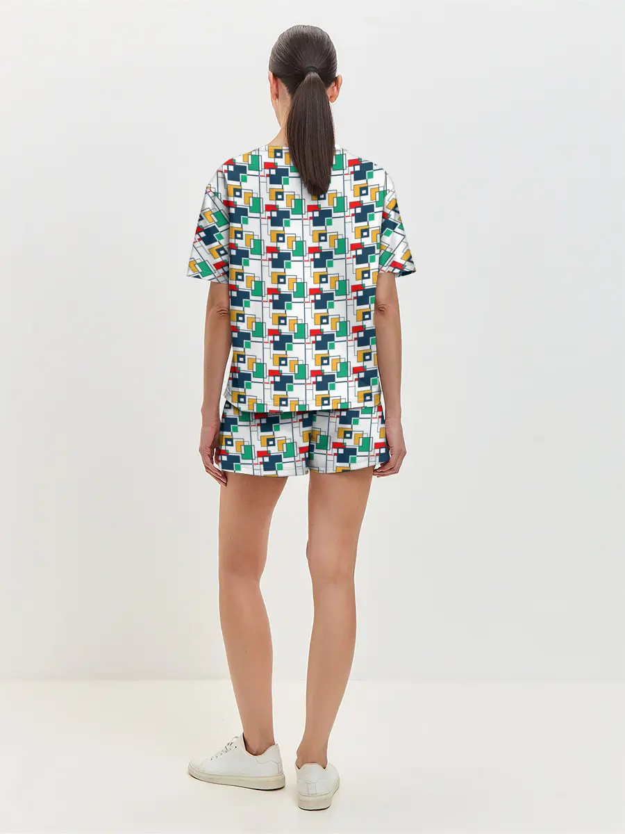 Женская пижама с шортами / Геометрия