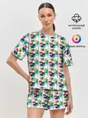 Женская пижама с шортами / Геометрия