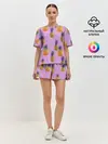 Женская пижама с шортами / Ананасы