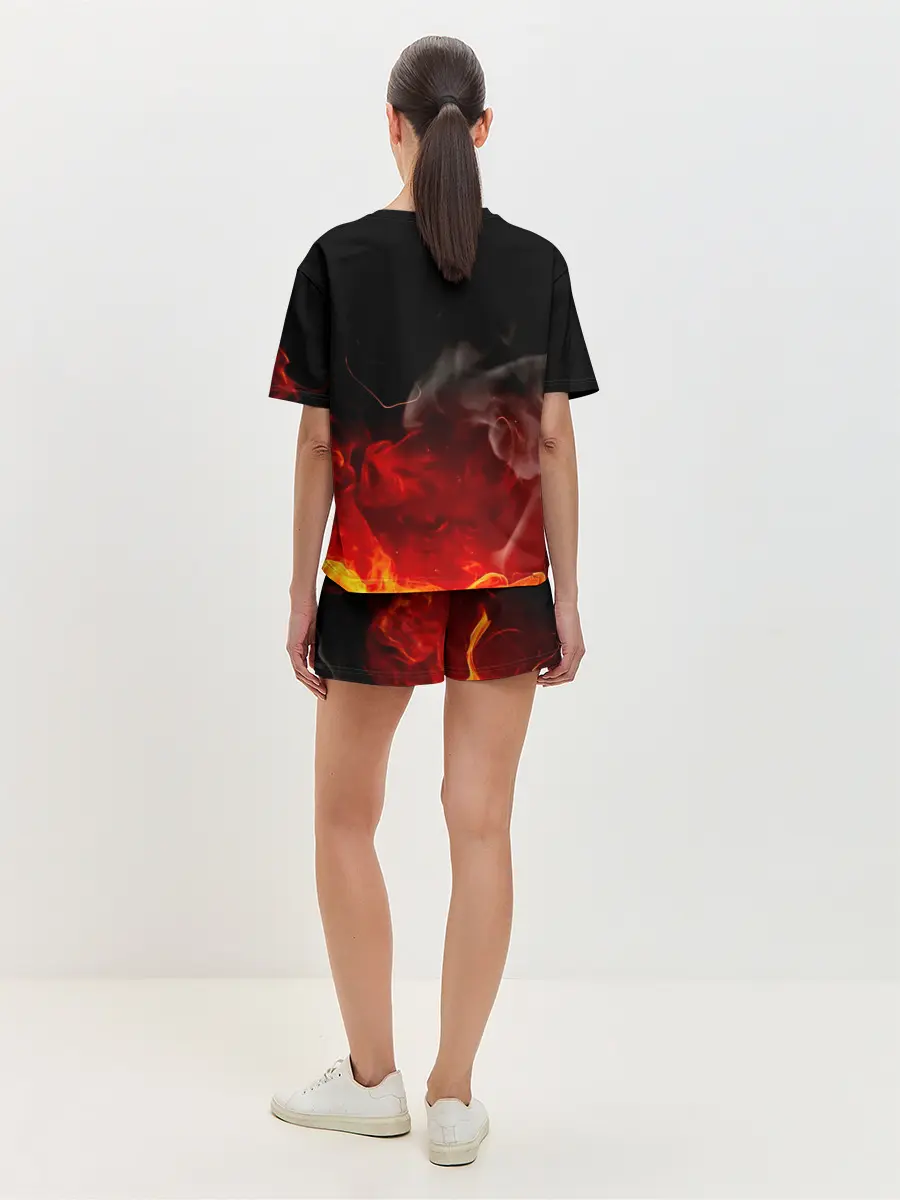 Женская пижама с шортами / Зоро и Луффи в огне One Piece