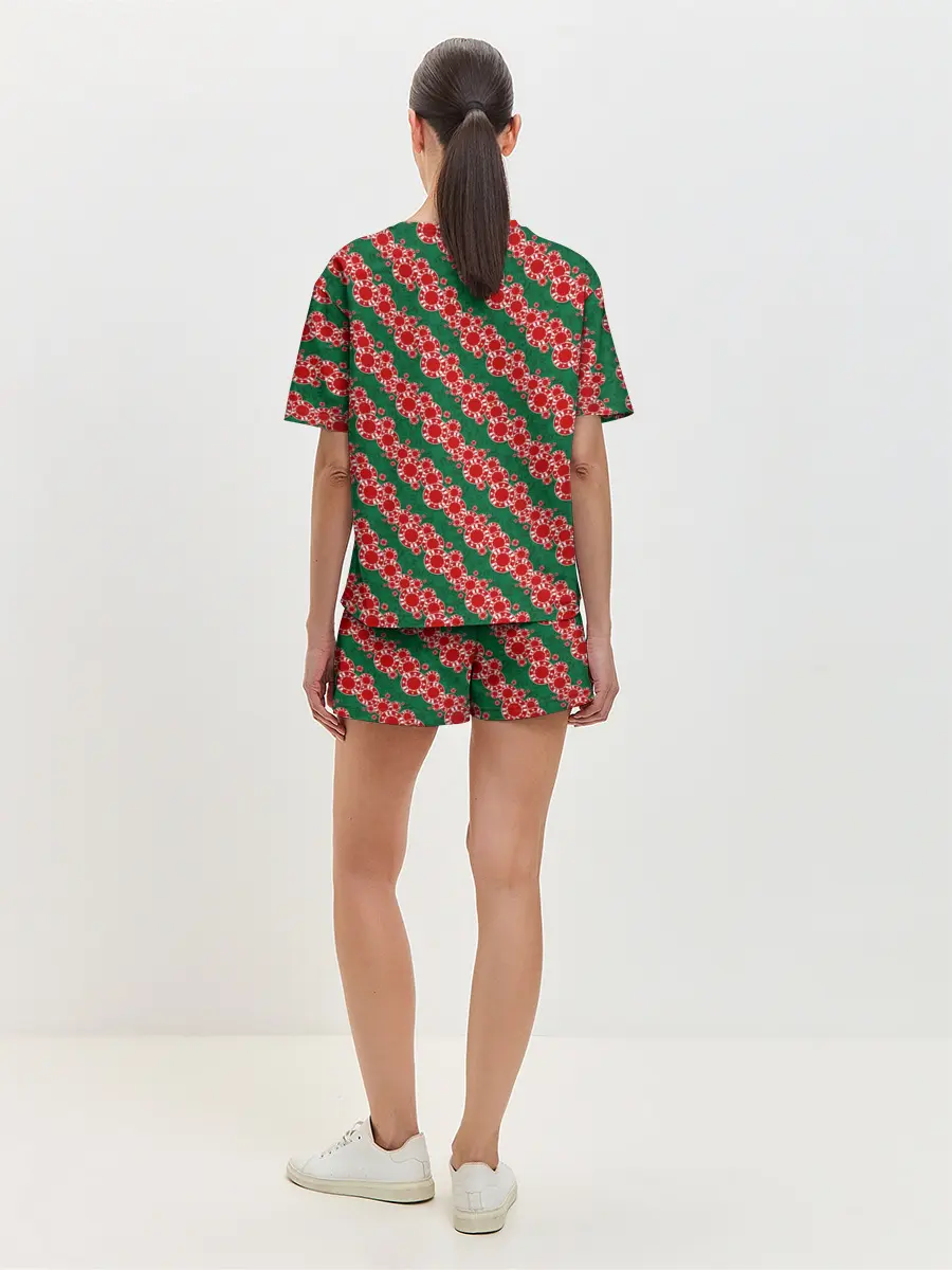 Женская пижама с шортами / Покер