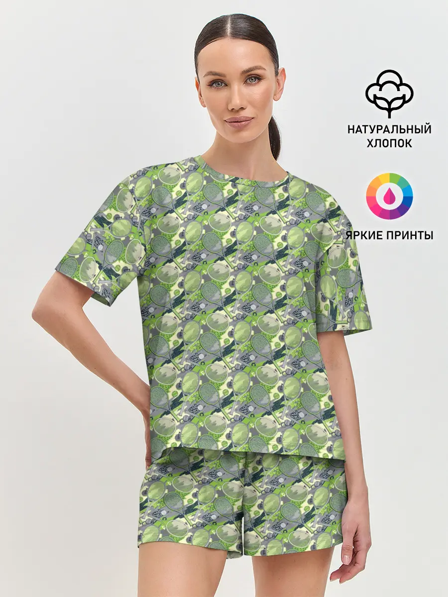 Женская пижама с шортами / Большой Теннис