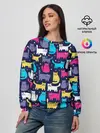 Женский свитшот / Разноцветные котики