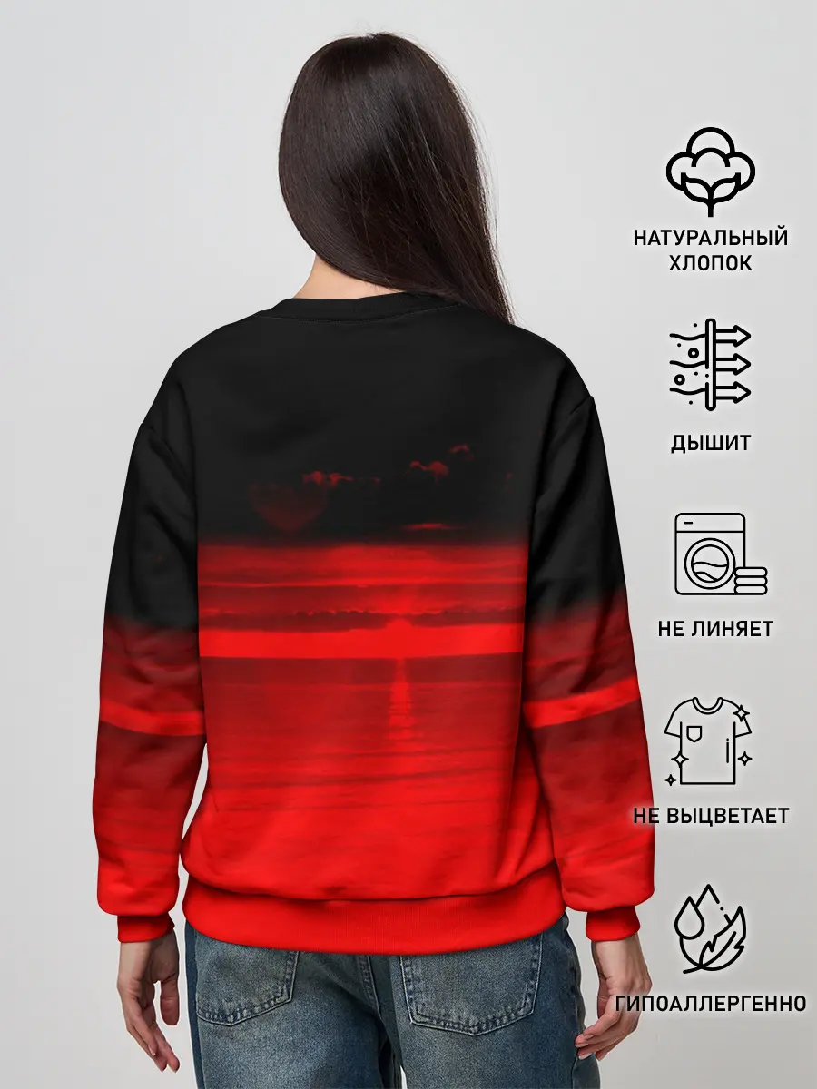 Женский свитшот / Красный океан
