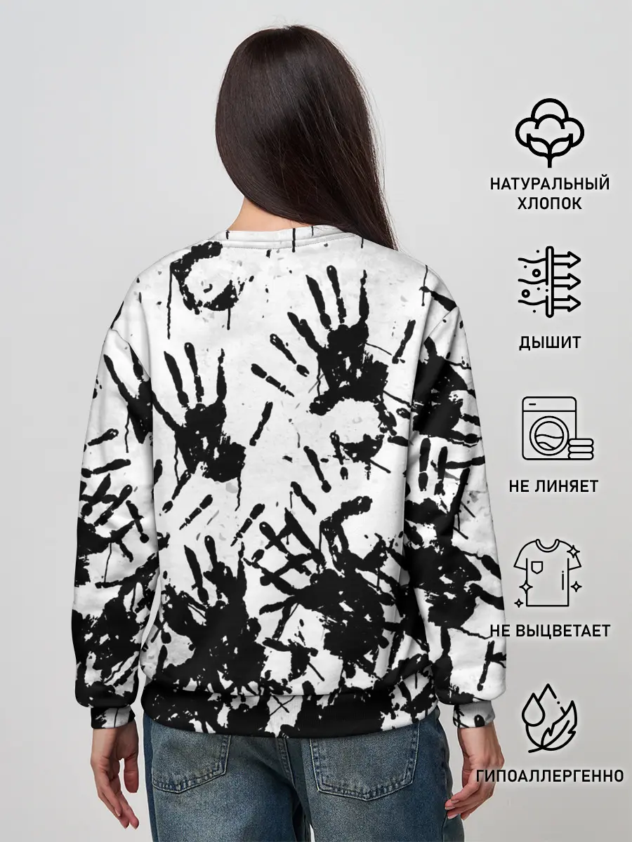 Женский свитшот / Отпечатки - DEATH STRANDING