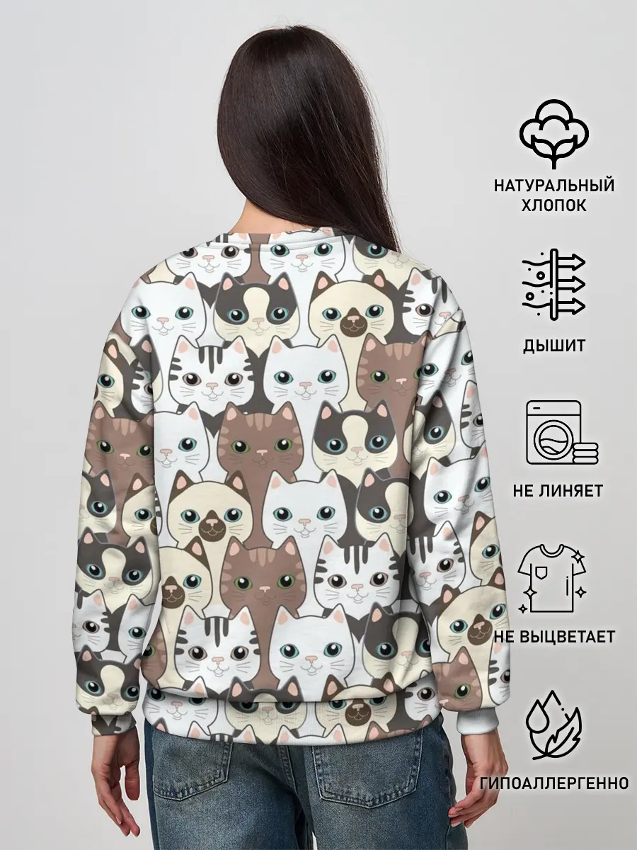 Женский свитшот / Котики