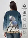 Женский свитшот / Серый в яблоках конь