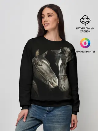 Женский свитшот / Лошади