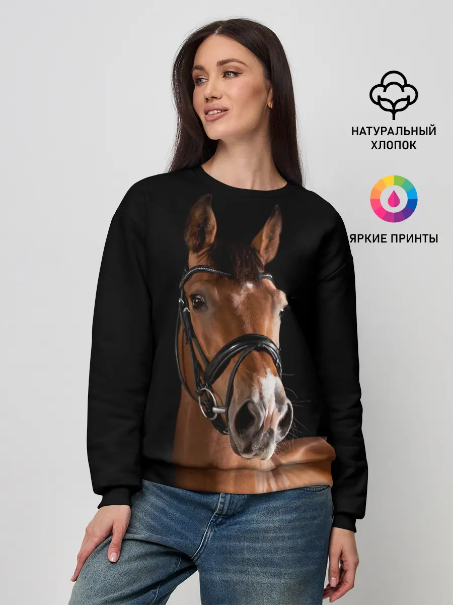 Женский свитшот / Гнедая лошадь