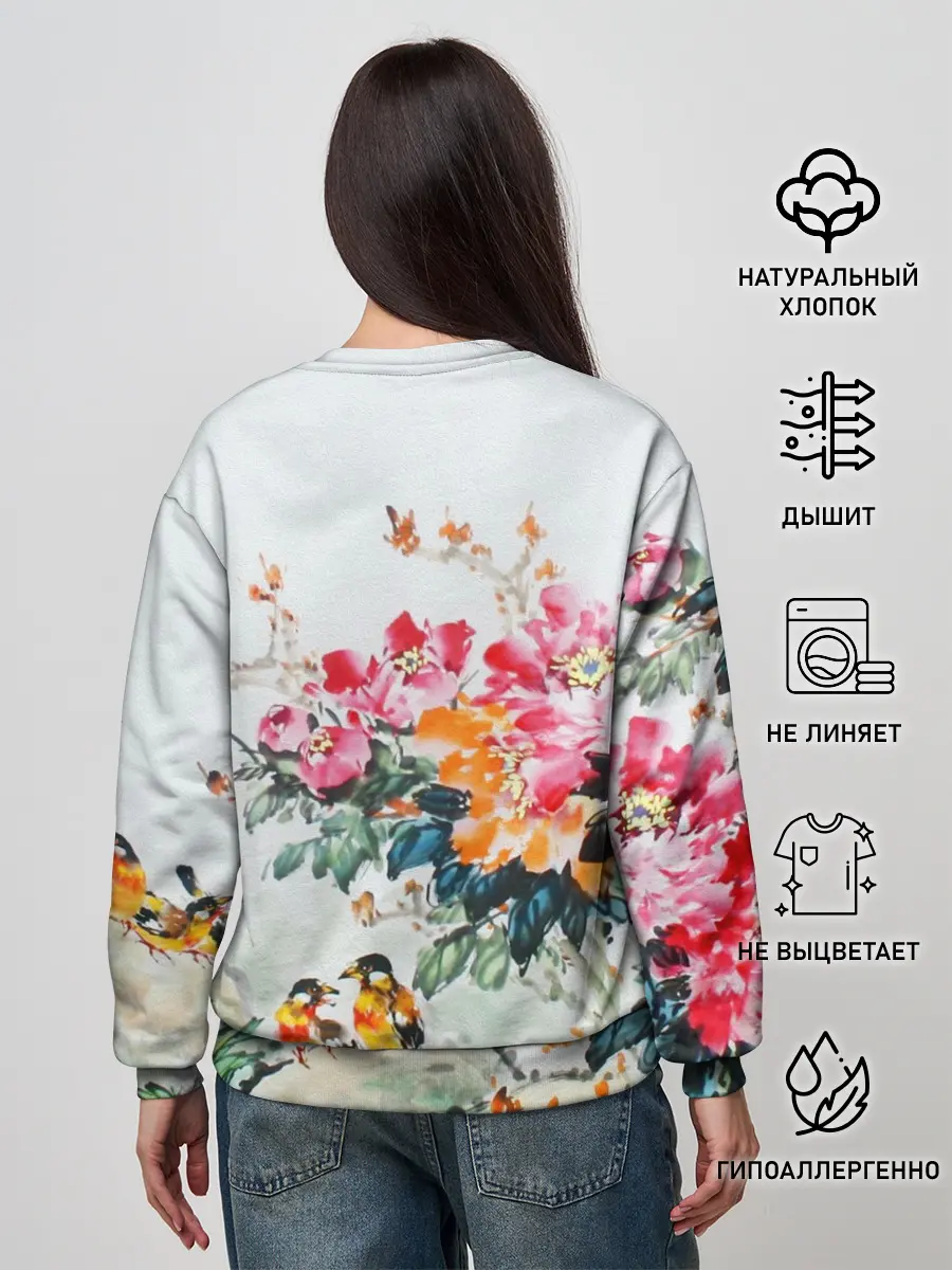 Женский свитшот / Японские цветы