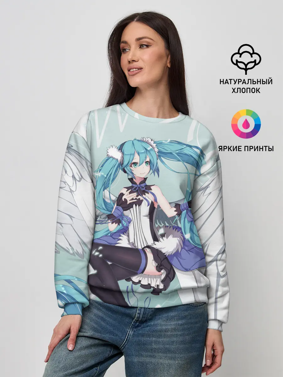 Женский свитшот / Хацуне Мику с крыльями