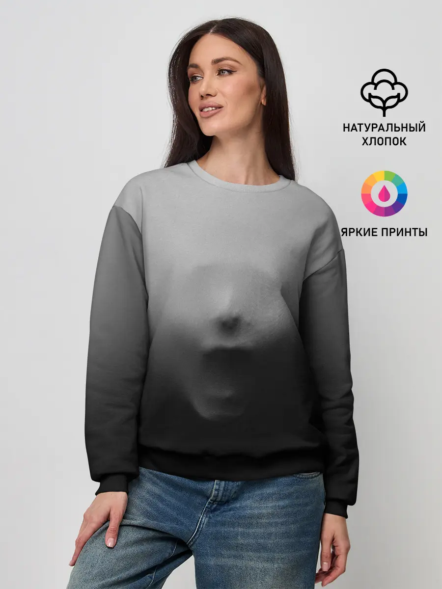 Женский свитшот / Кричащее Лицо Внутри