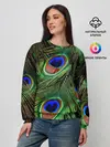 Женский свитшот / Перья павлина #1