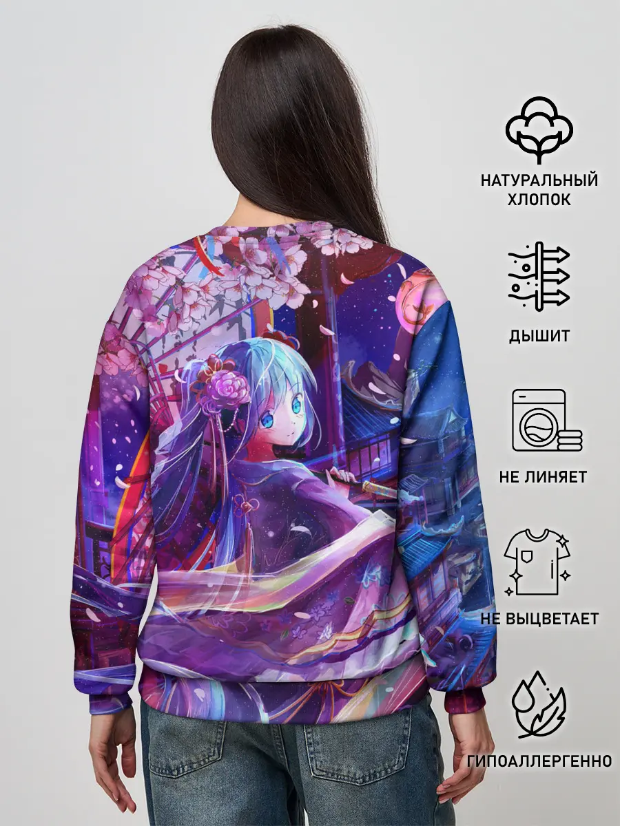 Женский свитшот / Волшебная Хацуне Мику