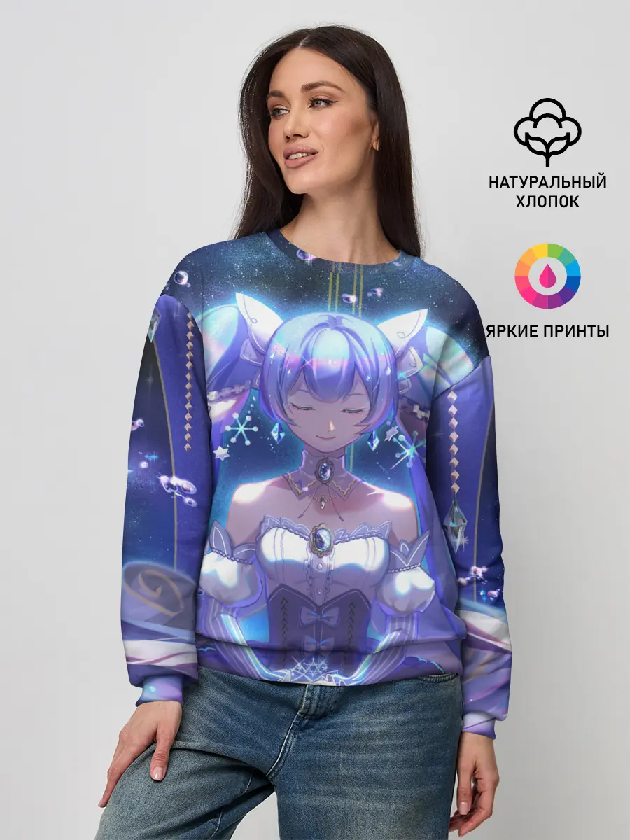 Женский свитшот / Хатцуне Мику медитирует