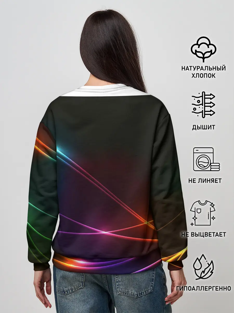 Женский свитшот / Неоновые Линии