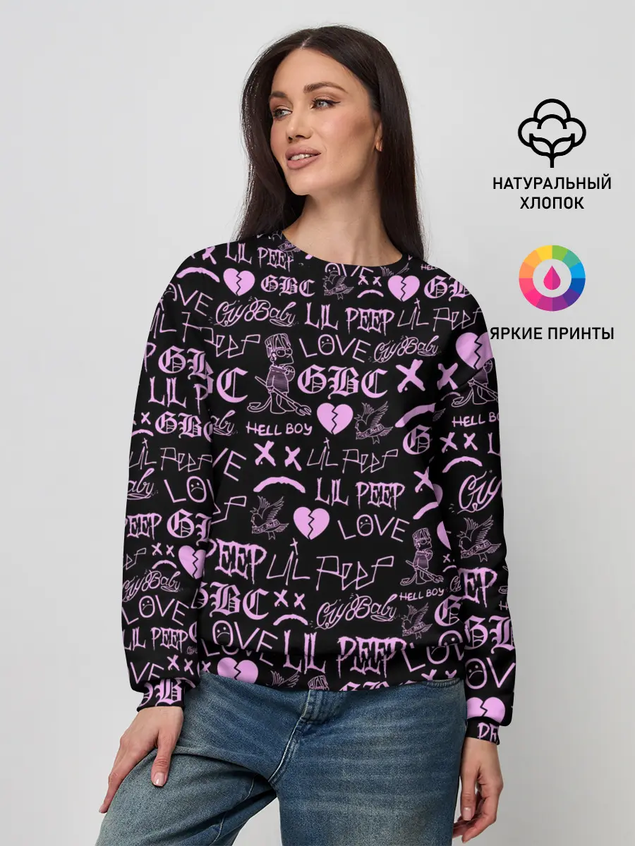 Женский свитшот / LIL PEEP LOGOBOMBING
