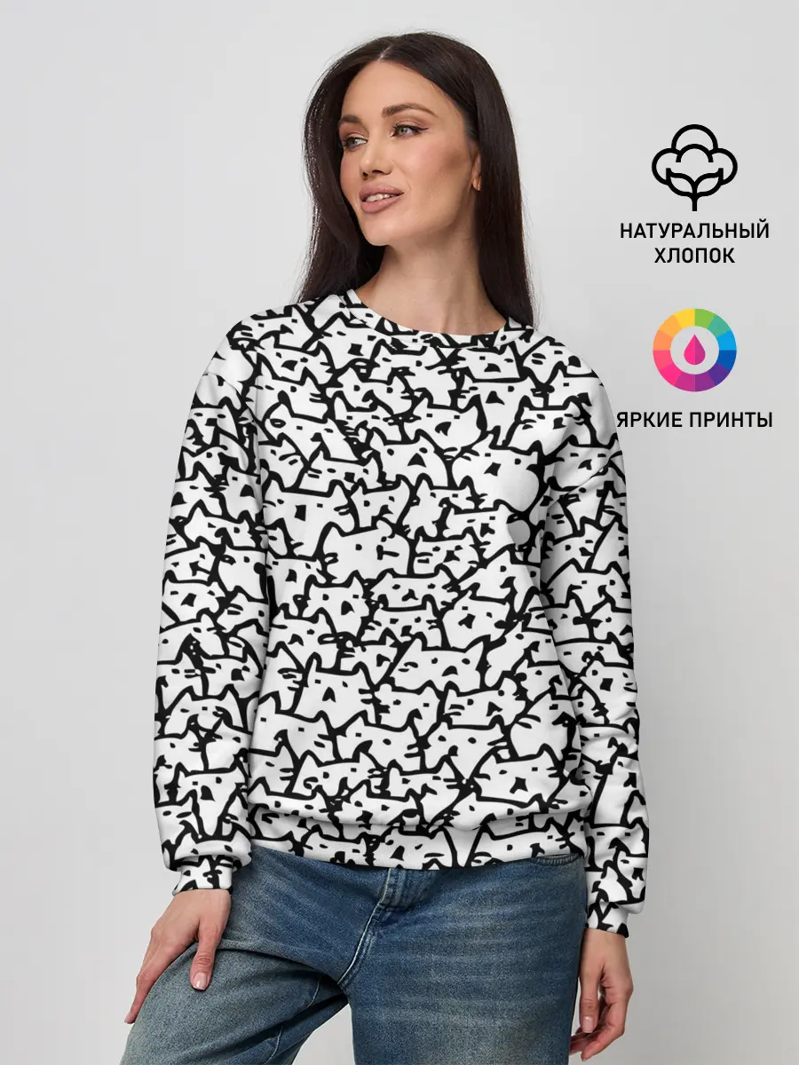 Женский свитшот / Котики