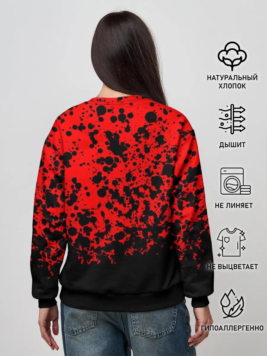 Женский свитшот / Overlord Skull red