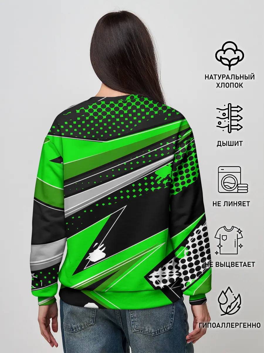 Женский свитшот / Зеленая краска