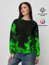 Женский свитшот / ЗЕЛЁНЫЙ ОГОНЬ | GREEN FIRE