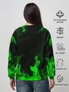 Женский свитшот / ЗЕЛЁНЫЙ ОГОНЬ | GREEN FIRE