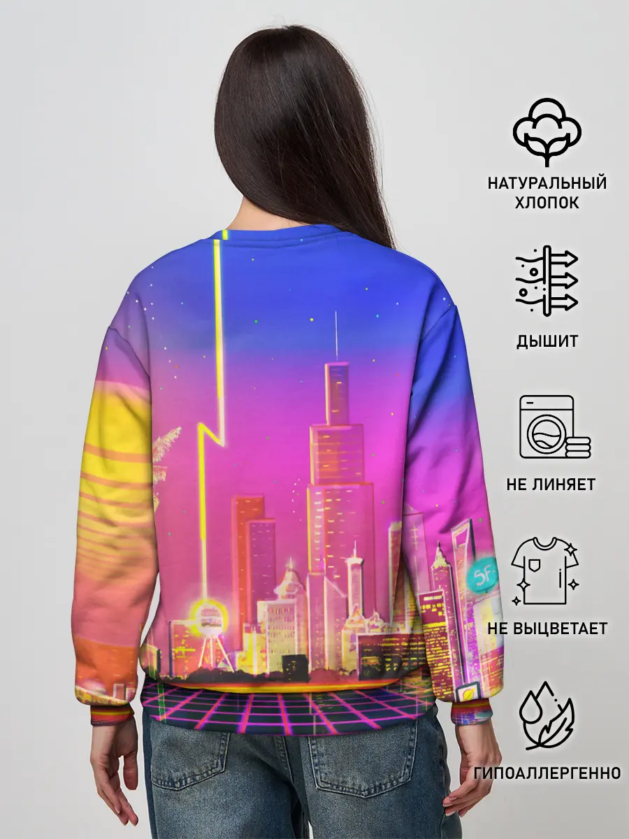 Женский свитшот / КИБЕР ГОРОД
