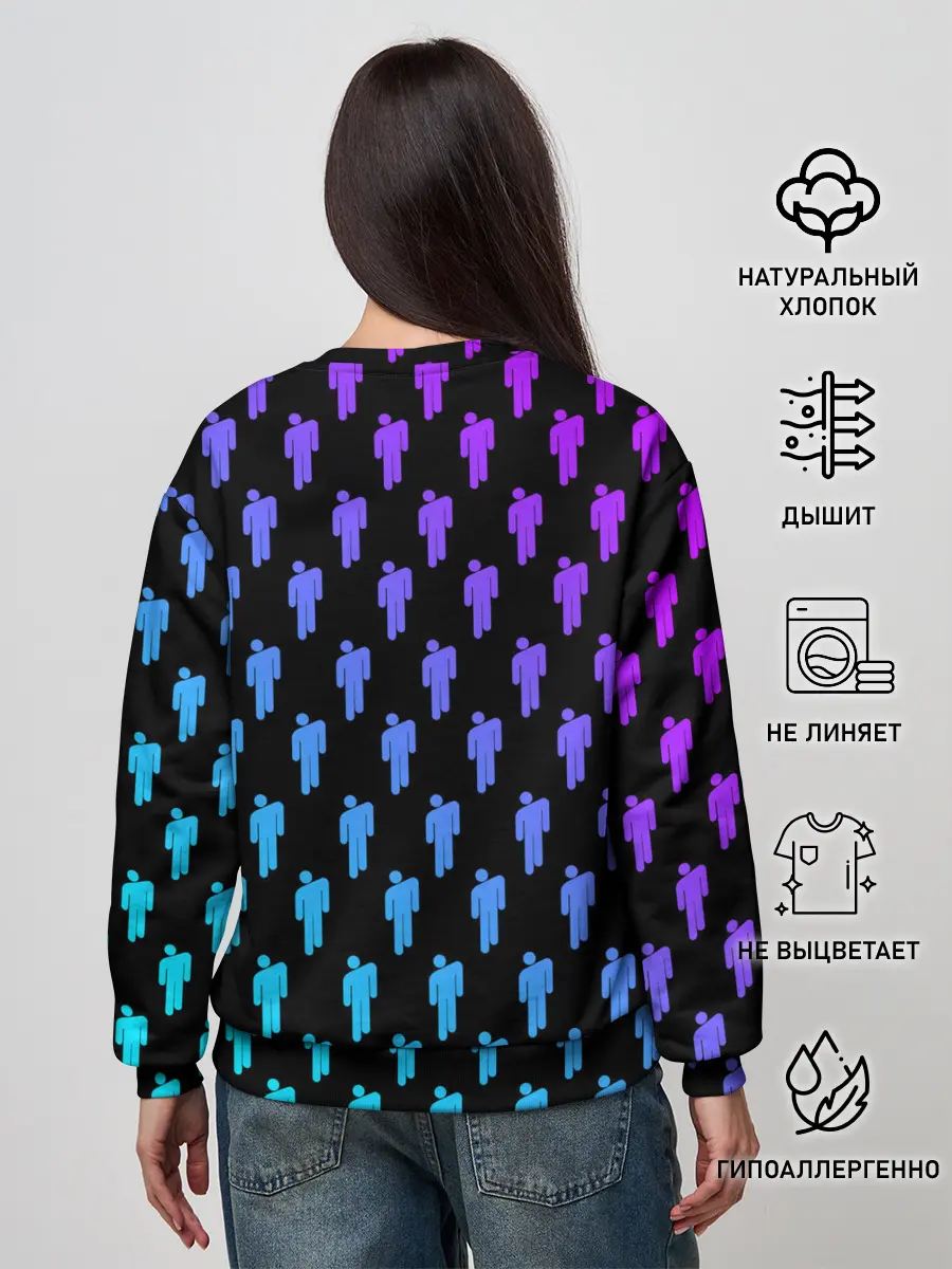 Женский свитшот / BILLIE EILISH PATTERN