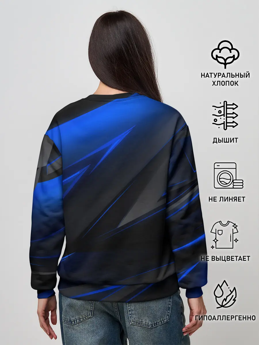Женский свитшот / Blue and Black