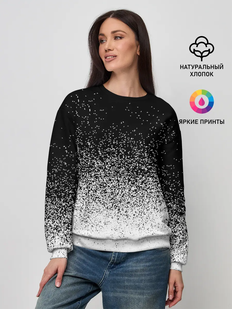 Женский свитшот / BLACK AND WHITE ABSTRACTION