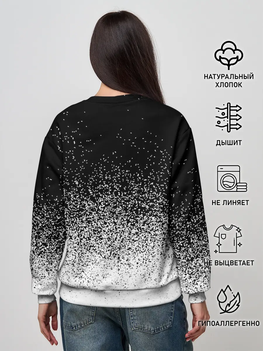 Женский свитшот / BLACK AND WHITE ABSTRACTION