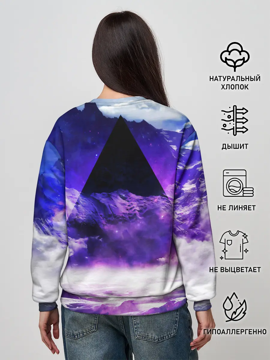 Женский свитшот / Космический треугольник