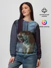 Женский свитшот / ТИГР В СУМЕРЕЧНОМ ЛЕСУ