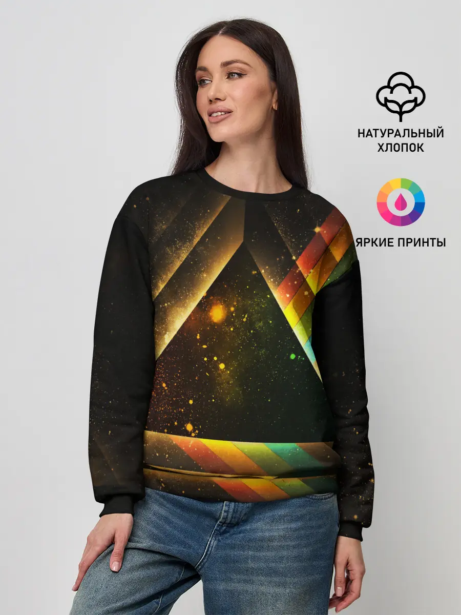 Женский свитшот / КОСМОС НЕОН